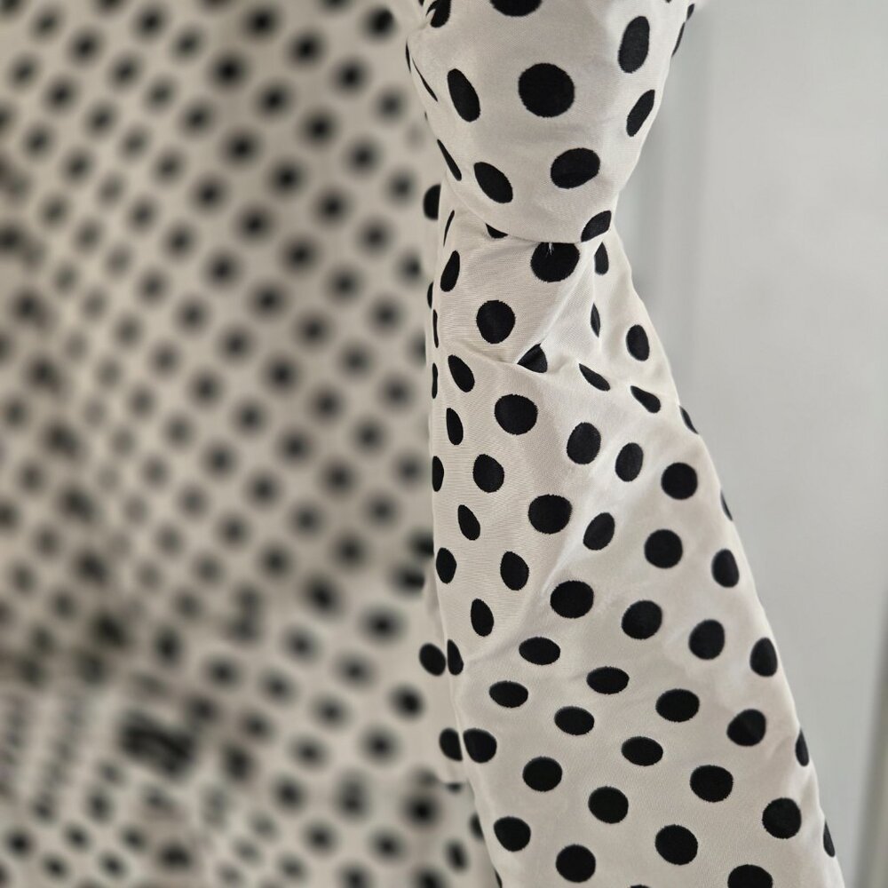 Weekend Max Mara Polka Dot Trench Coat Black White Belted Jacket Size 4 - Picture 14 of 16